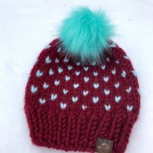 Flurries Fair Isle Winter Beanie Little Hearts Hat